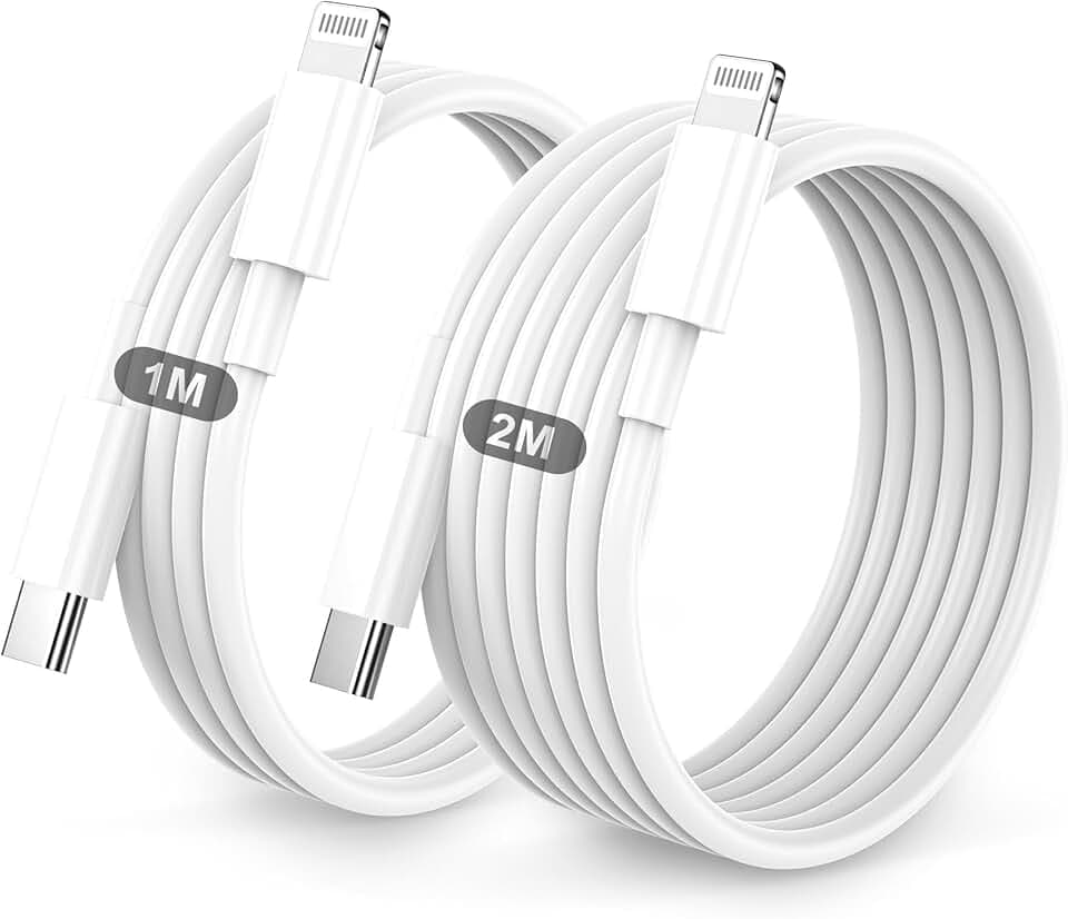 BSTOEM Cavo For IPhone USB C Lightning,Cavo Di Ricarica Rapida,2 Pezzi 1m+2m Cavetto USB C Lightning For IPhone 14/Pro/Max/13/12/11/Se/Xs Max/Xs/Xr/X/8/Plus/7/Plus/6/Plus/Ipad Mini