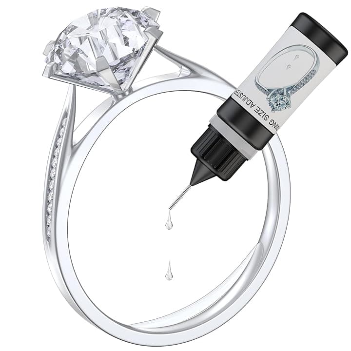 HiFan Ring Size Adjuster per qualsiasi anello allentato, Stringi Anello Invisibile Adesivo curabile con lampada UV LED, facile da smontare Traceless Ferma Anello Colla