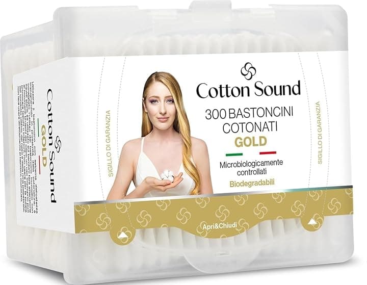 Cotton Sound GOLD Bastoncini Cotonati 1 confezione x 300 Pezzi