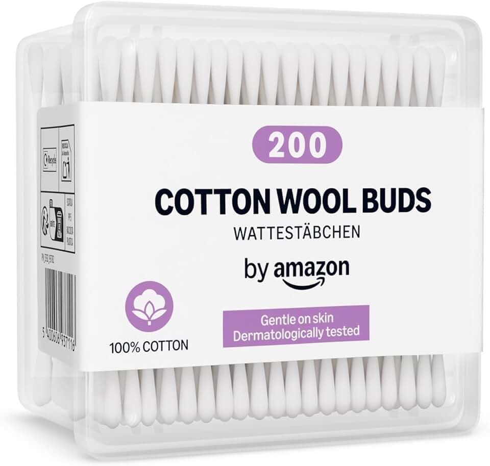 by Amazon Cotton Fioc, 100% Cotone, 200 Pezzi