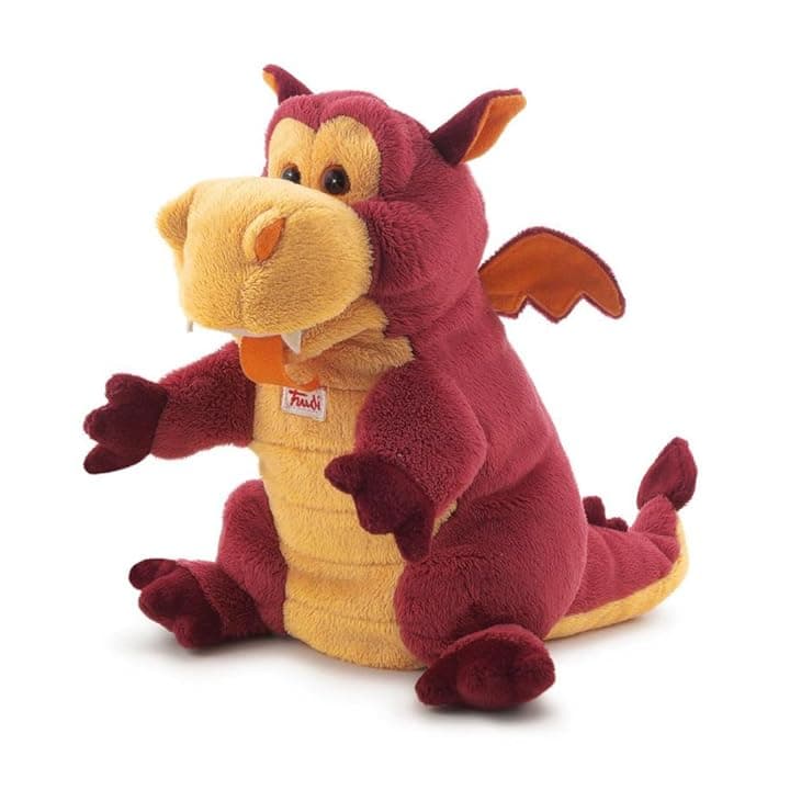 Marionetta Drago Trudi | Burattini e Marionette peluche per teatrino Trudi. Gioco per bambini. Racconta e crea storie. Peluche decorativo. | 15x22x24cm taglia S | Puppets | modello 29968