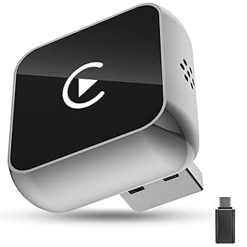 Adattatore Wireless Android Auto CarPlay 2-in-1 USB Type-C per Apple, Chiavetta Dongle Compatibile con IPhone IOS 10+ e Android 11+, Plug & Play per Auto,argento