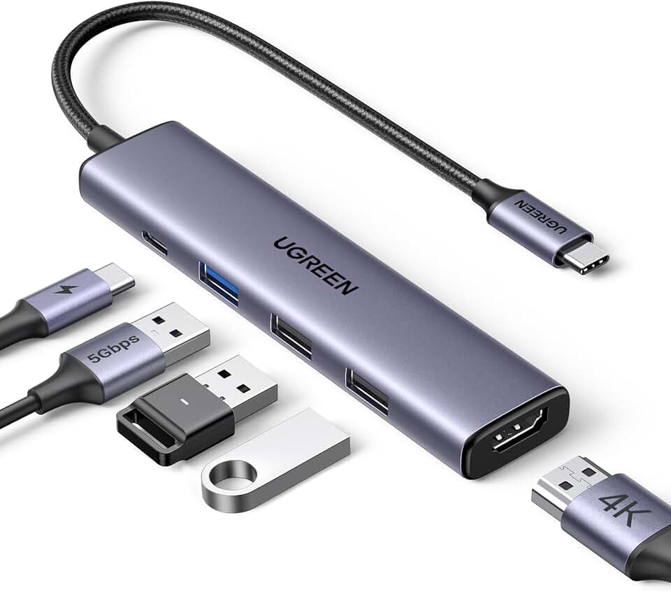 UGREEN Revodok 105 Hub USB C 5 in 1 Adattatore da USB-C a HDMI ClimatePartner certified