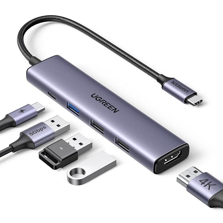 UGREEN Revodok 105 Hub USB C 5 in 1 Adattatore da USB-C a HDMI ClimatePartner certified