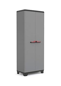 Keter Armadio Alto Stilo, 3 Ripiani Regolabili, Grigio Scuro, 68x39x173 H Cm