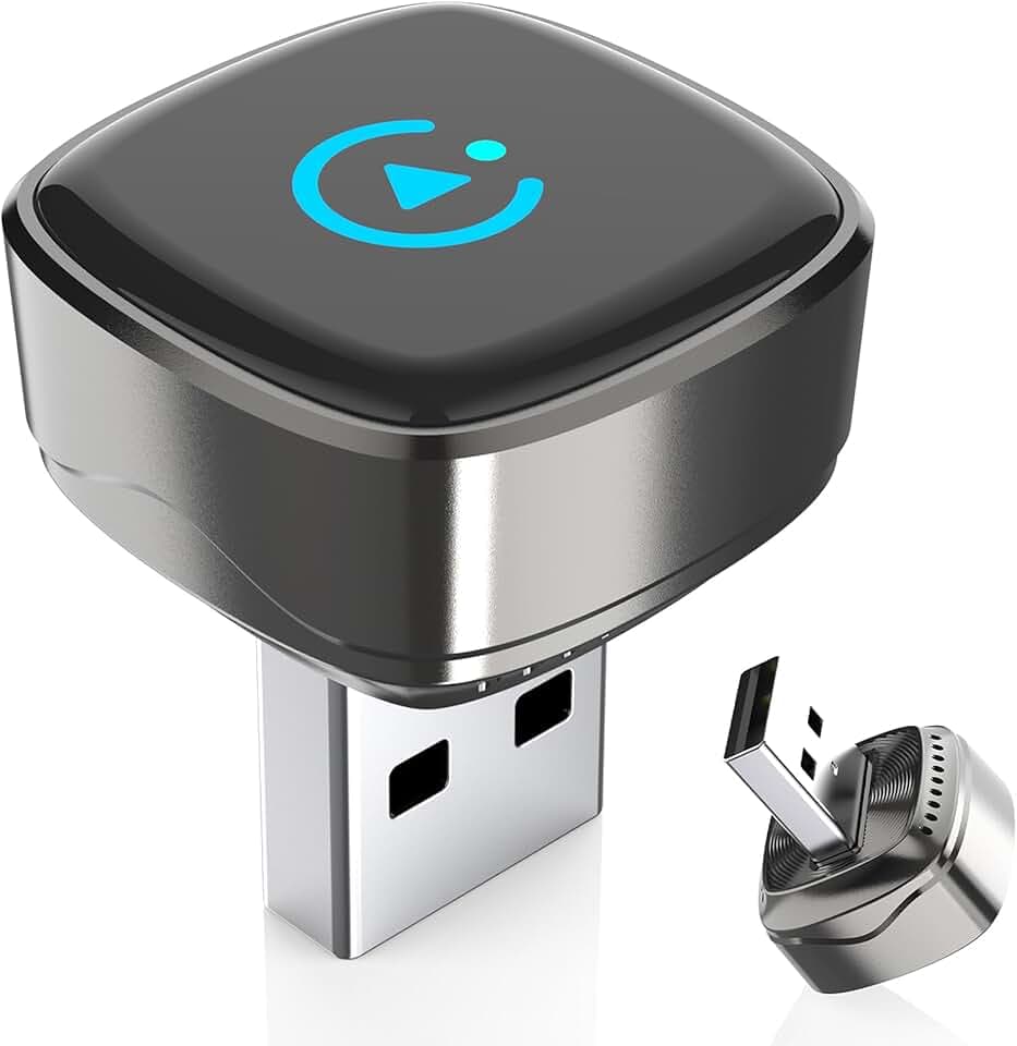 Adattatore CarPlay Wireless, adatto per Veicoli Dotati di CarPlay cablato, la funzionalità Plug and Play consente una Connessione rapida e stabile CarPlay Wireless, Dotato di Adattatore di Tipo C