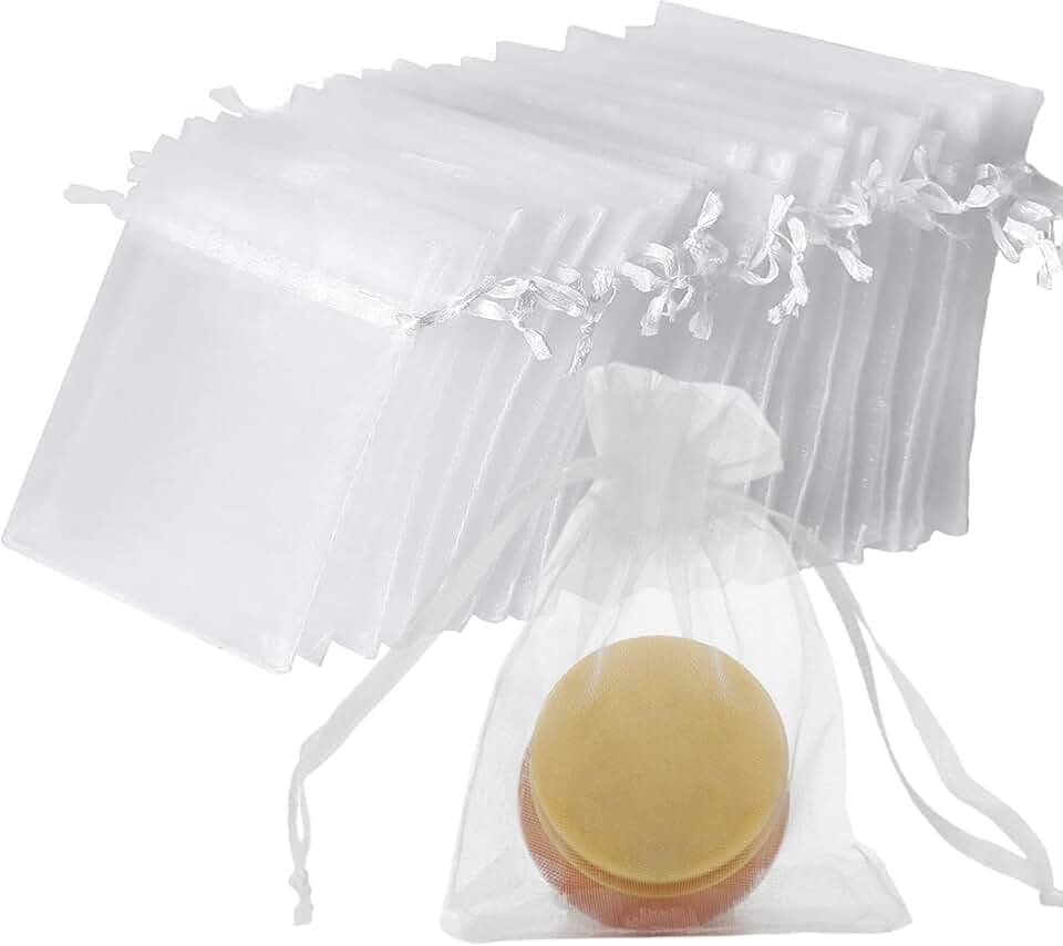 vaolmlop vaolmlop Organzasäckchen 100 Sacchetti In Organza, 7 X 9 cm, Sacchetto Regalo In Organza,Bomboniere, Sacchetti Di Lavanda,Bomboniere Nuziali