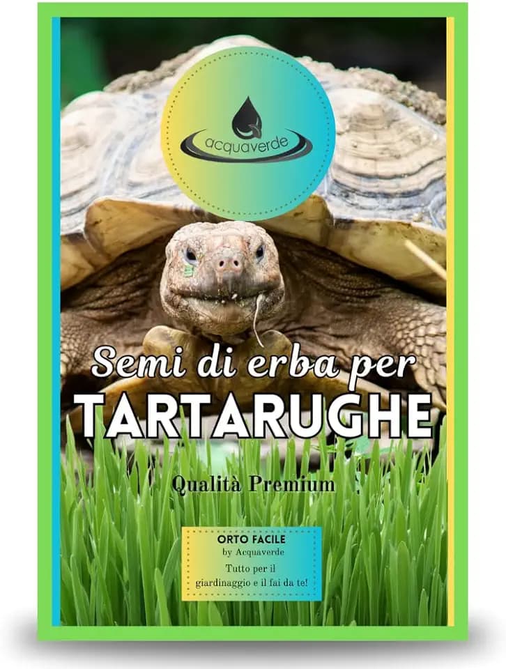 Semi di Erba per Tartarughe di Terra, Mix di Tarassaco, Cicoria, Scarola e Lattuga per Nutrizione Ottimale, MADE IN ITALY - Orto Facile