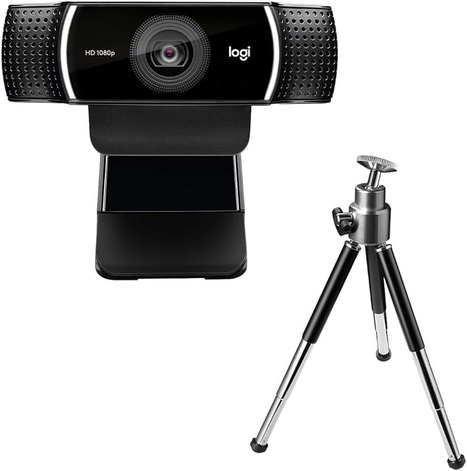 Logitech C922 Pro Stream Webcam, Streaming Hyperfast HD 1080p/30fps o HD 720p/60fps, Correzione Luce HD, Autofocus, Audio ‎Stereo, Per YouTube, Twitch, XSplit, ‎PC/Mac/Laptop/Macbook/Tablet - Nero