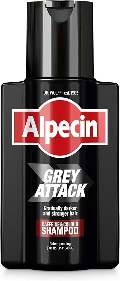 Alpecin Grey Attack Shampoo Colorante Uomo 1x200ml | Colore Capelli Grigi Naturale | Rinforzante Capelli Uomo | Shampoo per Uomini Contro la Caduta Ereditaria