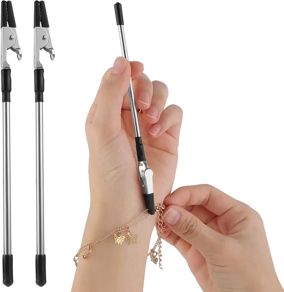 Lusofie 2 Pezzi Bracciale Assistente Gioielli Assistente Orologio Bracciale Collana Gancio Fissaggio Clip Gioielli Indossare Strumento Di Aiuto Bracciale Fibbia