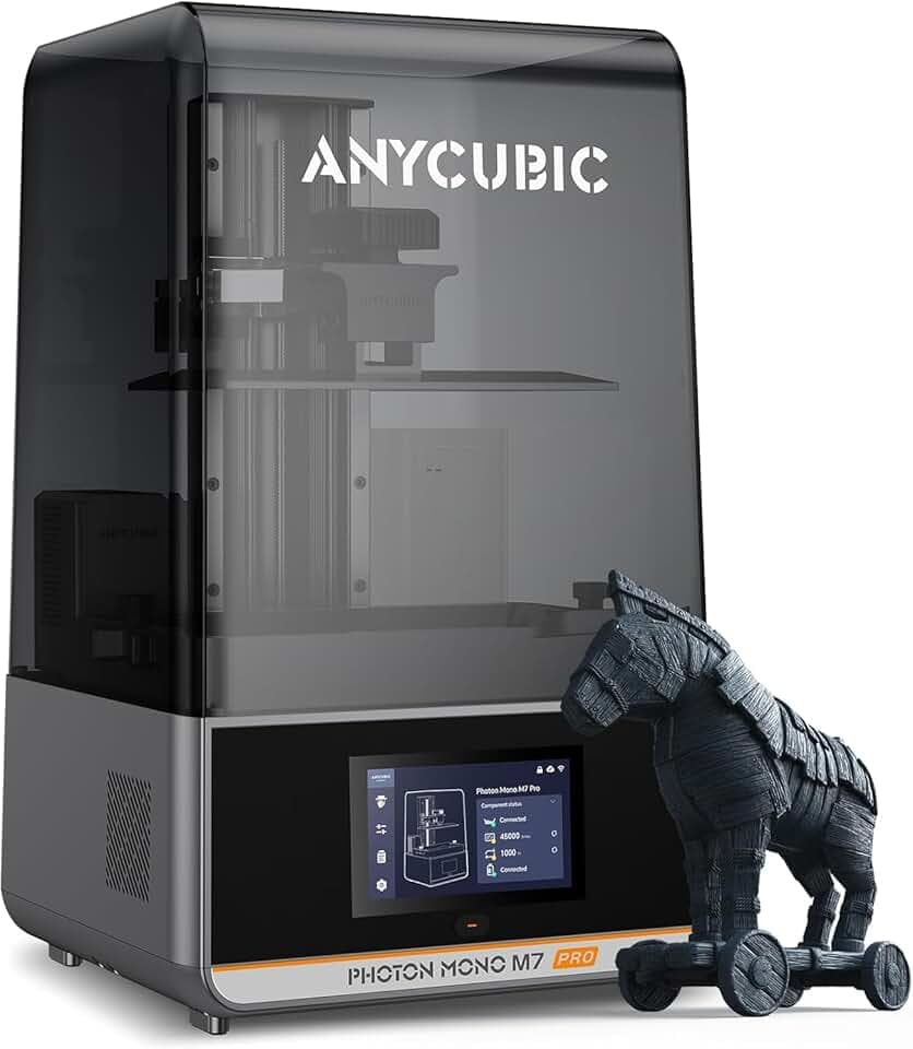 ANYCUBIC Photon Mono M7 Pro Resina 3D Stampante, Velocità Elevata di 170 mm/h con Alta Precisione 14K, Sistema di Stampa Assistito da Intelligenza Artificiale(223 x 126 x 230 mm)