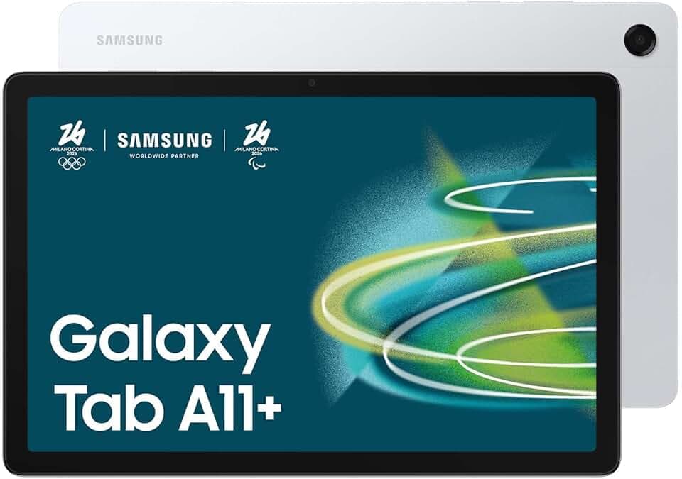 Samsung Galaxy Tab A11+, Tablet Android, 5G, 6GB RAM, 128GB, 11.0" 90Hz Display, Silver [Versione Italiana]