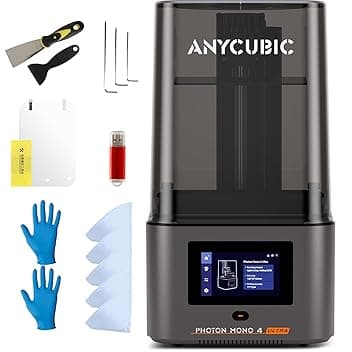 ANYCUBIC Photon Mono 4 Ultra 10K Stampante 3D Resina, Schermo HD Mono da 7'' e Sorgente Luminosa COB, Stampa Veloce da 120 mm/h, Rilevamento Intelligente, Dimensioni di Stampa 6,04''x3,42''x6,49''