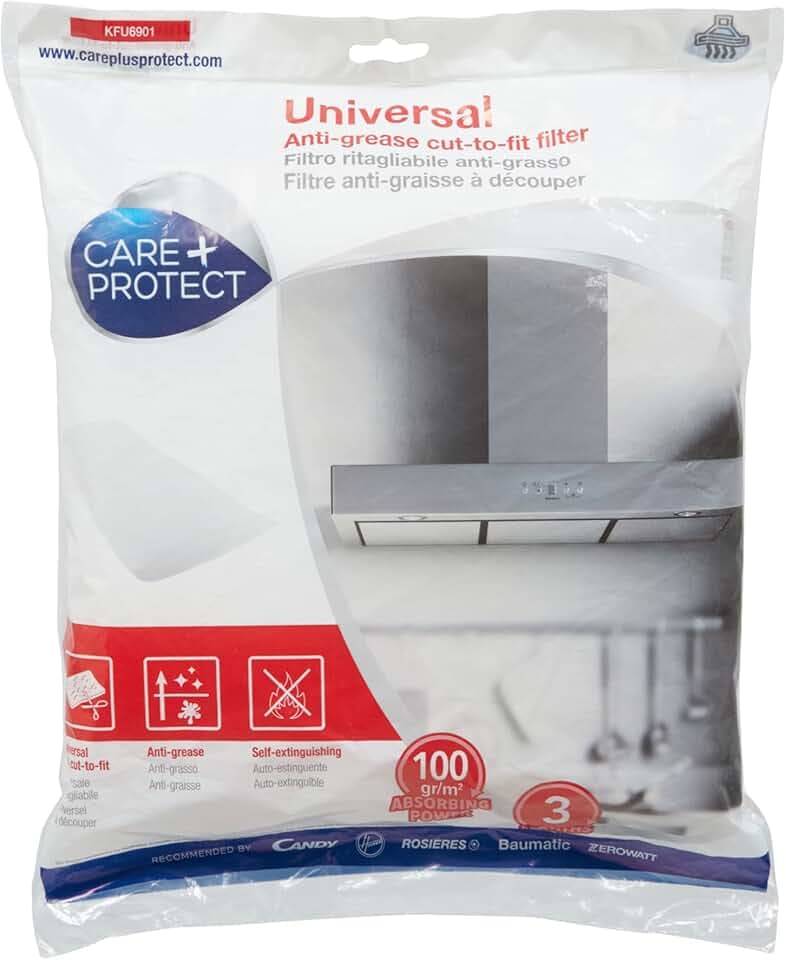 CARE + PROTECT Filtro Cappa Universale Ritagliabile Anti-Grasso (47x97cm)