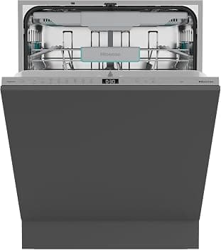 Hisense HV16A Lavastoviglie da Incasso, 16 Coperti, Terzo Cesto Flessibile, 8 Programmi, Motore Inverter Silenzioso, Intensive Clean Zone, Touch Control, 43 DB, Classe A, Stainless Steel Etichetta Energetica