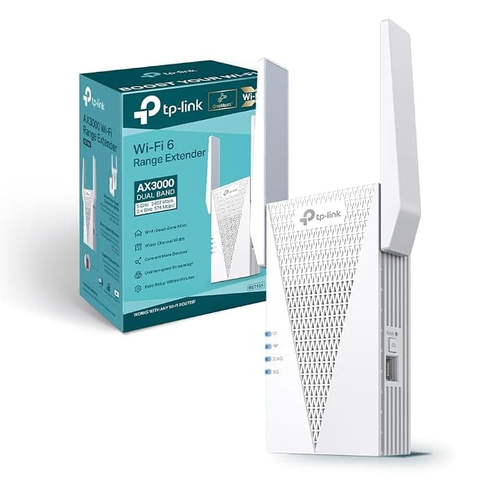 TP-Link RE715X Ripetitore Wi-Fi 6 AX3000Mbps Dual-Band, Porta Gigabit