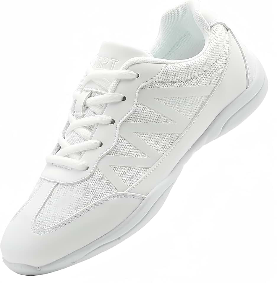 Scarpe da Cheerleading Cheerleader Donna Scarpe Allenamento Cheer Varsity Ginnastica Bianche Bambino Jazz Yoga per Ragazze da Ballo per attività all'Aria Aperta con Lacci