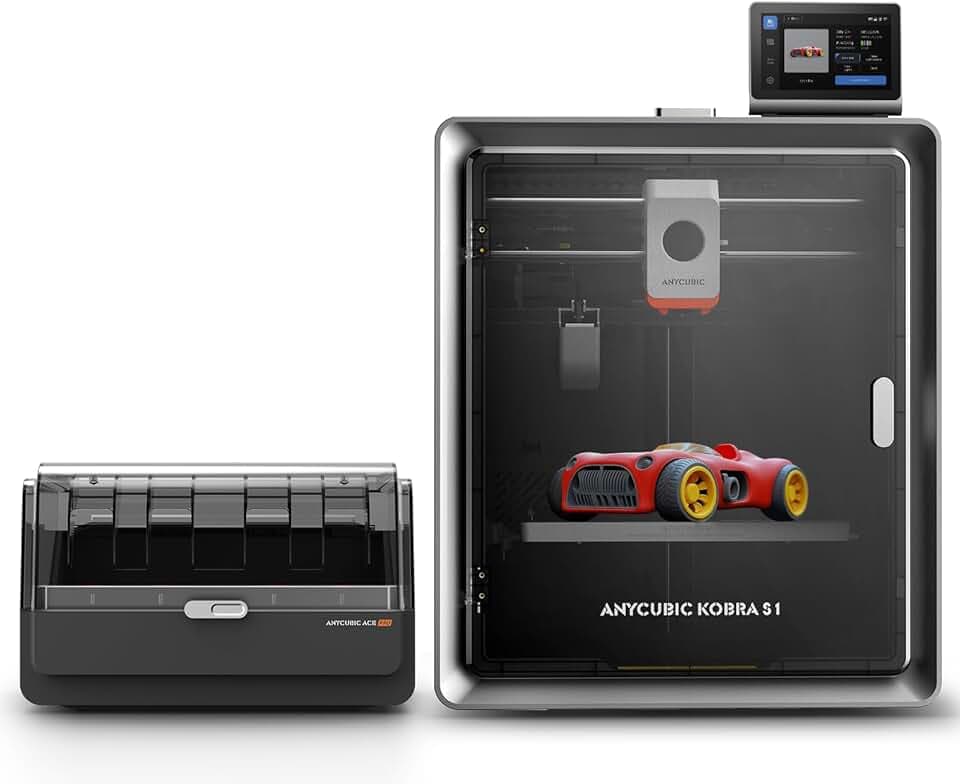 ANYCUBIC Kobra S1 Combo Stampante 3D, Asciugatura e Stampa in Uno, 600 mm/s ad Alta Velocità, Stampa mUlticolore per Tutti i Principali Filamenti, Dimensioni di Stampa 250 x 250 x250 mm