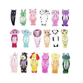 Kitchen-dream 18 pz moda animali tornante bambini clip di cartone animato clip di cartone animato accessori per bambini ragazza bambini multicolore