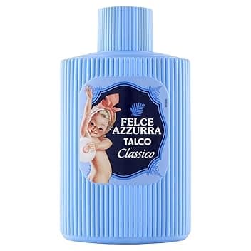 Felce Azzurra - Talco in Polvere Profumato Classico in Barattolo Assorbente, Rinfrescante, Lenitivo per Adulti, Bambini e Bagnetto Neonato con Formula 100% Naturale per Pelle Morbida e Asciutta, 200gr
