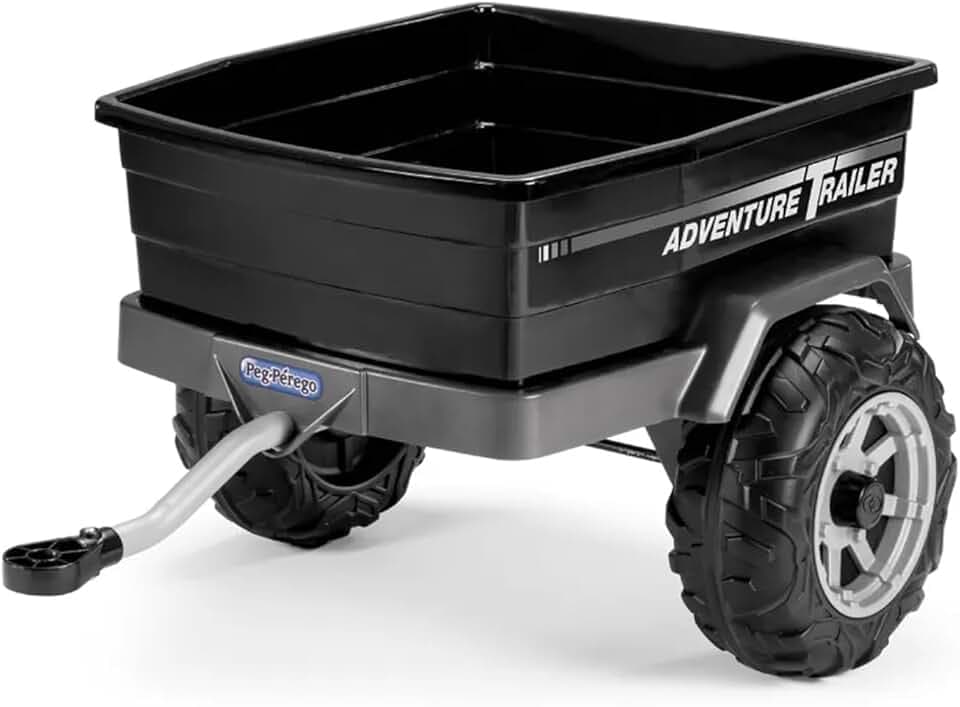 PEG Adventure Trailer Rimorchio per Fuoristrada Elettrici Gaucho e Polaris, Capacità di Carico 30 kg, Ruote Tassellate, Età 2+ Anni