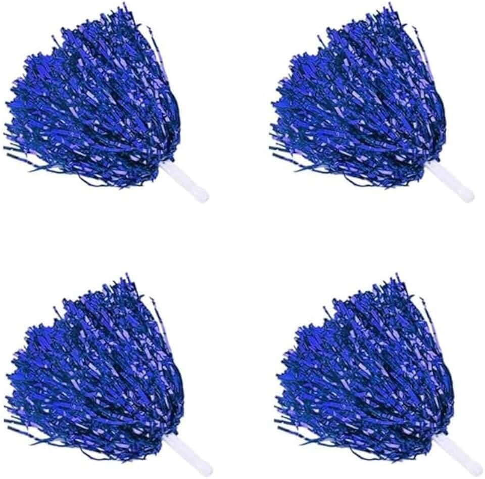 Pon Pon Cheerleader Blu, 4 Cheerleading Pom Pom,pompon da cheerleader,Cheerleader Professionali,per lo sport,per feste di danza, sport,competizione,mente