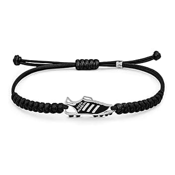 CODEONE Bracciale da calcio in nylon intrecciato | acciaio inossidabile | design artigianale sportivo | bracciale calcio | confezione regalo