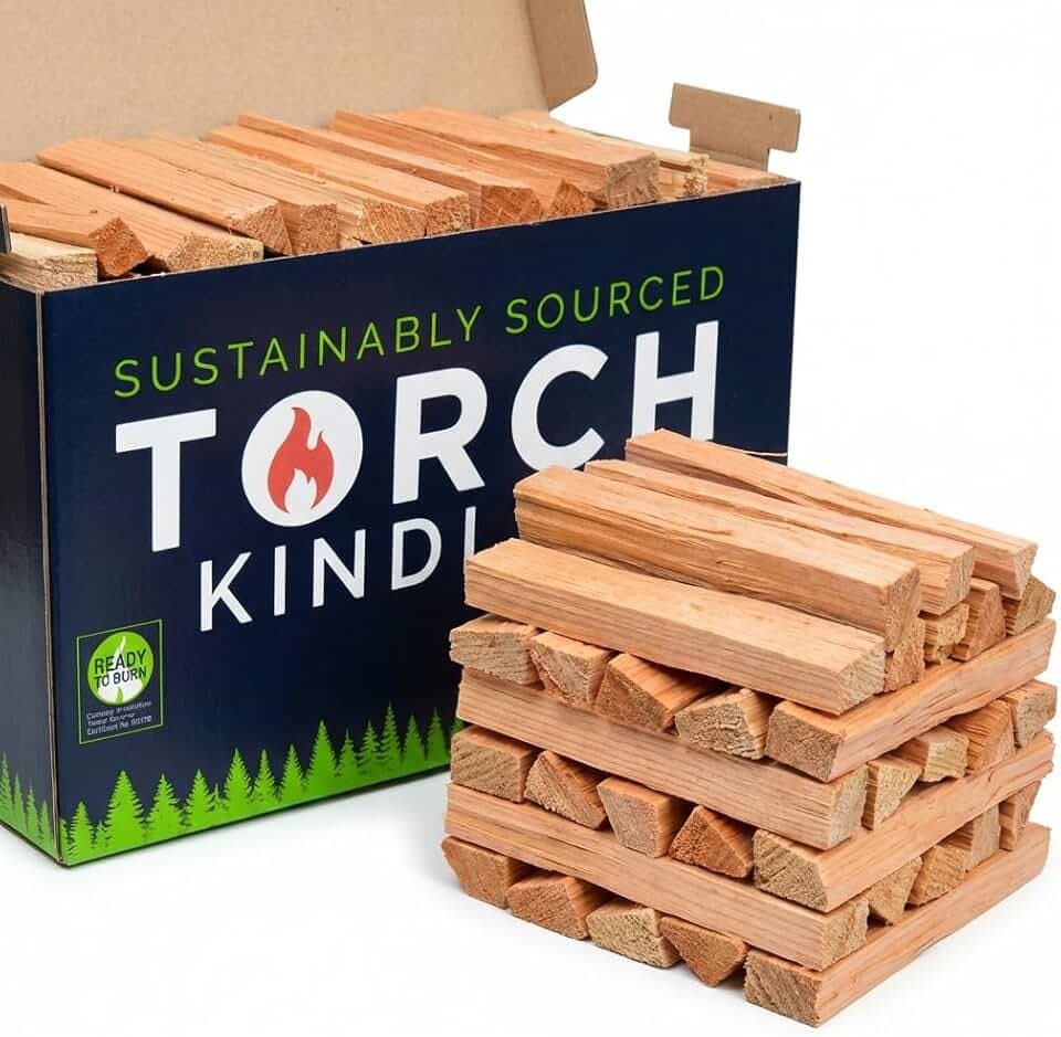 TORCH Kindling - Accendifuoco naturale essiccato in forno per stufa a legna a fuoco aperto barbecue forno pizza camino camino barbecue braciere – 2,5 kg bastoncini di legna da ardere per accendere