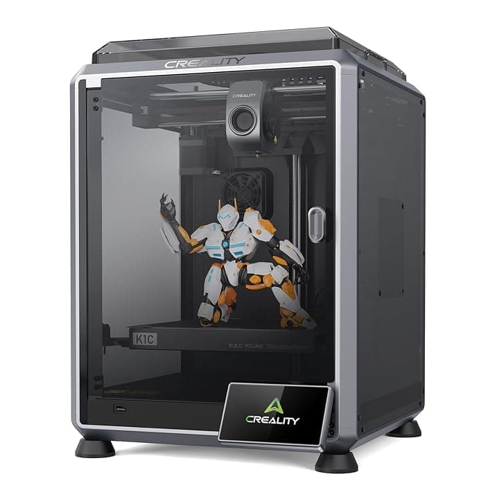Creality K1C - Stampante 3D, 2024, 600 mm/s, senza intasamento, aggiornamento K1, con fotocamera AI, stampa a 300 °C, supporto di filamento in fibra di carbonio, per principianti