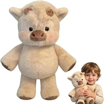 Peluche Che Corre, 45CM Pupazzo Che Corre Mucca, Peluche Miglior Regalo per Bambini e Coppie (A)