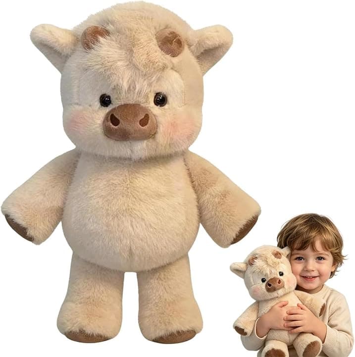 Peluche Che Corre, 45CM Pupazzo Che Corre Mucca, Peluche Miglior Regalo per Bambini e Coppie (A)