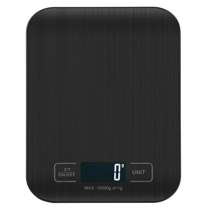 Bilancia Da Cucina Digitale, 10 kg, Bilancia Elettronica In Acciaio Inox, Elegante Bilancia Alimentare Ultra Sottile, Bilancia Elettronica Per Casa e Cucina Con Display Lcd, Funzione Tara