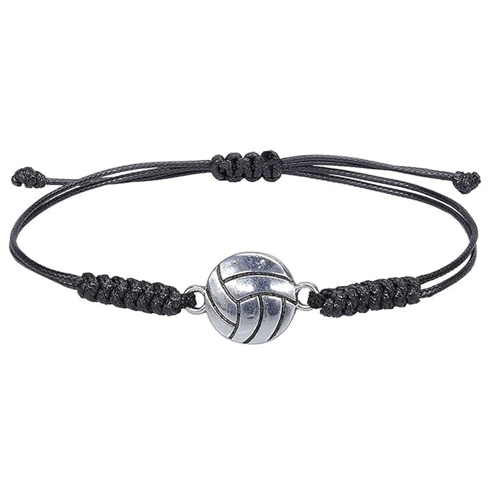 Generic Bracciale Pallavolo Regolabile Volley Charm Lega Bracciale Ragazzo Ragazza Adolescente Stringa Tessuta A Mano Oliva Pallavolo Sport Bracciale Giocatore Scheletro Popolare Orologio Automatico