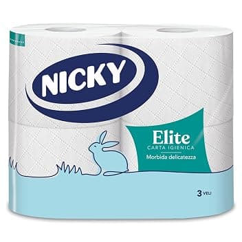 Nicky Elite - 4 Rotoli di Carta Igienica a 3 Veli The Forest Stewardship Council