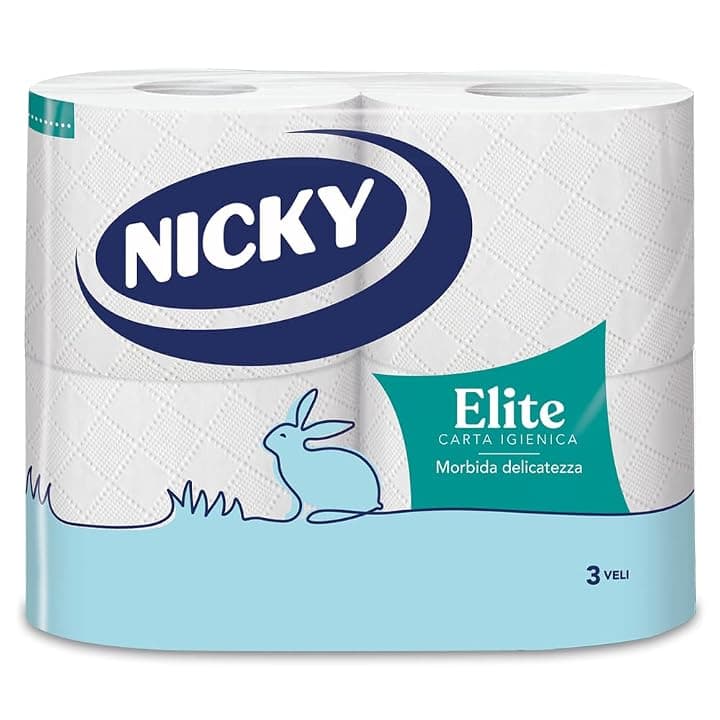 Nicky Elite - 4 Rotoli di Carta Igienica a 3 Veli The Forest Stewardship Council
