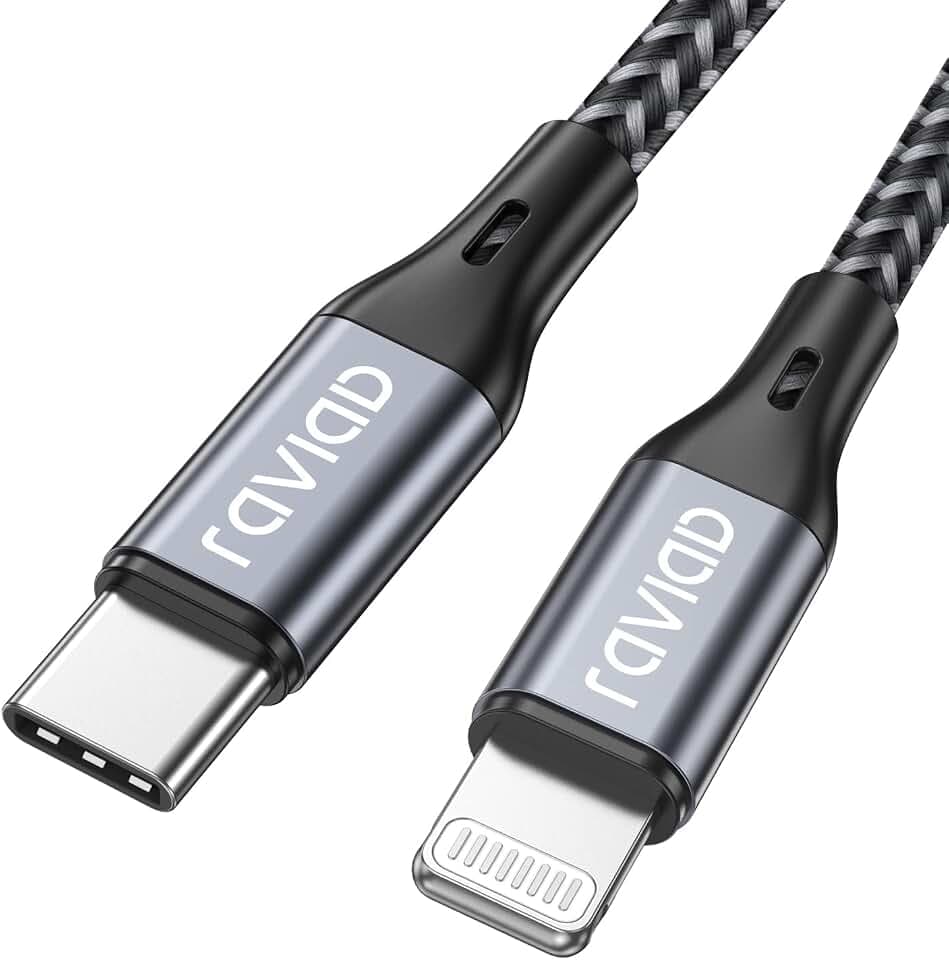 RAVIAD Cavo USB C a Lightning 1M [Certificato MFi] Cavo iPhone USB Tipo C ClimatePartner certified