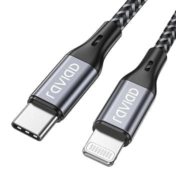 RAVIAD Cavo USB C a Lightning 1M [Certificato MFi] Cavo iPhone USB Tipo C ClimatePartner certified