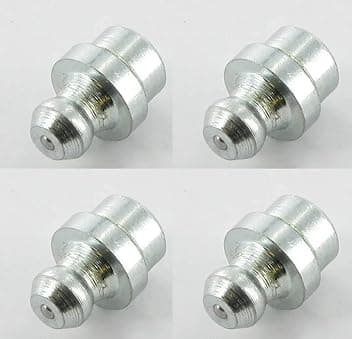cyclingcolors 4x Ingrassatori testine Grasso Raccordo trattore moto auto tagliaerba tosaerba acciaio, M8 180°