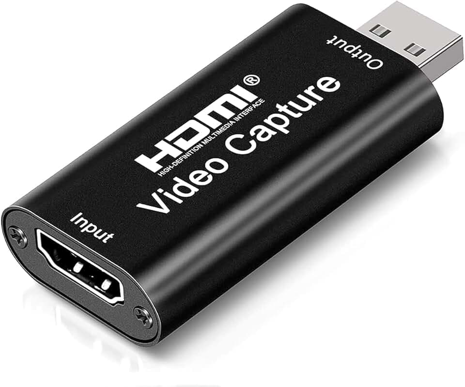 scheda acquisizione video scheda video hdmi usb, Video Game Capture Card HD 1080P per OBS Registrazione da HDMI, Tramite videocamera DSLR, per giochi, streaming, videoconferenza