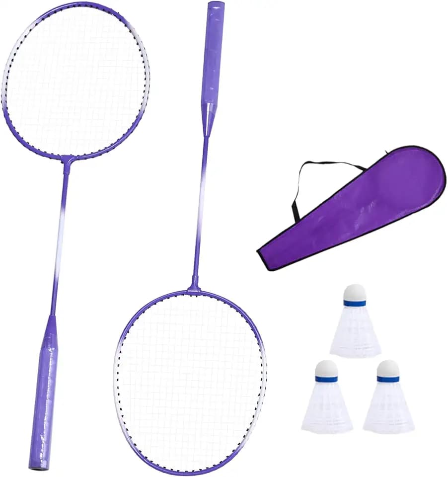 Racchetta da badminton, set di racchette da badminton, set di racchette da badminton portatili per adulti, gioco di badminton per interni, attrezzatura sportiva per attività ricreative in