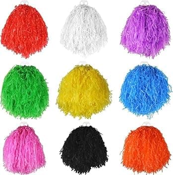 Pon pon jumbo gialli, da cheerleader, confezione da 12, perfetti per cheerleader e travestimenti americani