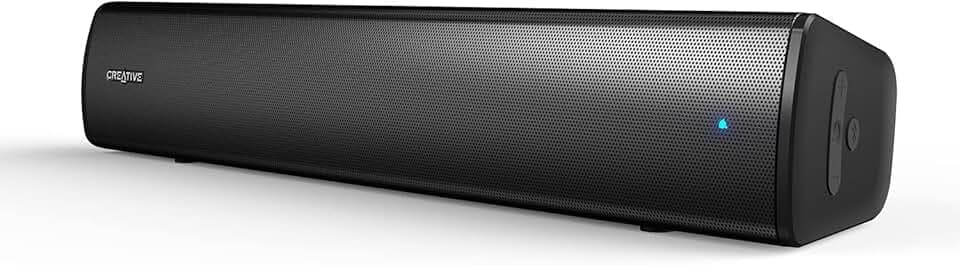 Soundbar USB under-monitor compatta Creative Stage Air V2 per PC, con Bluetooth 5.3, doppio driver e radiatore passivo, fino a 6 ore di riproduzione, compatibile con PS5 e Switch