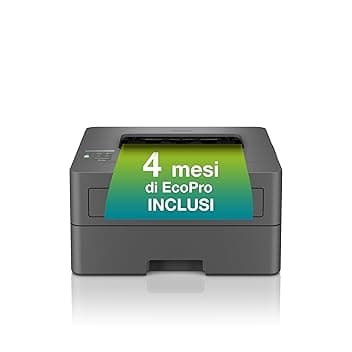 Brother HLL2400DWE | Stampante Laser Monocromatica (B/N)| Ecopro ready| 30 ppm|Stampa Fronte/Retro|WiFi.USB (NO LAN)|Cassetto carta da 250 fogli| Inbox Toner fino a circa 700 pagine The Nordic Swan Ecolabel Blue Angel