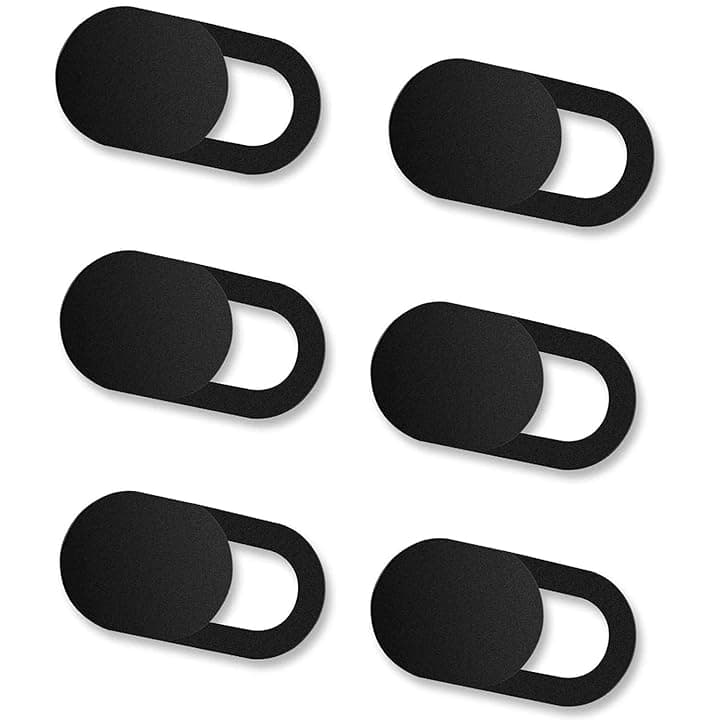 iVoler Webcam Cover, [3 Pezzi] Copri Webcam Slider Copertura Webcam Ultra Sottile Camera Cover per Laptop, PC, Computer Portatile, Phone, Tablet, Smartphones, Noteboook PRO - (Nero)