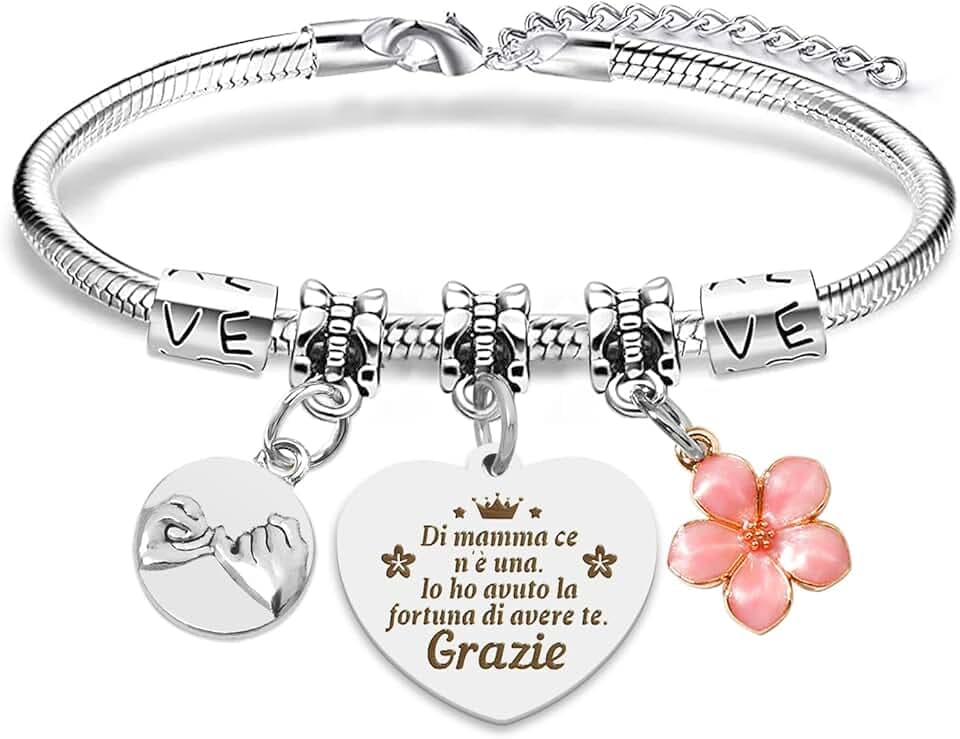 RGHSZ Mamma Bracciale Regalo Festa Della Mamma Regalo Mamma Bracciale Festa Della Mamma Regalo Compleanno Mamma Regalo Per Mamma Regali Festa Della Mamma Originali Bracciale Mamma E Figlia