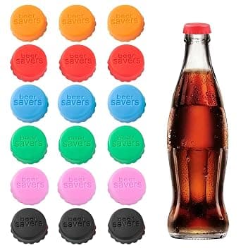 18 Pezzi Tappi di Silicone per Bottiglie di Vetro, Compatibile con Bottiglie e Bevande, Riutilizzabile, per Mantenere Fresche le Bevande