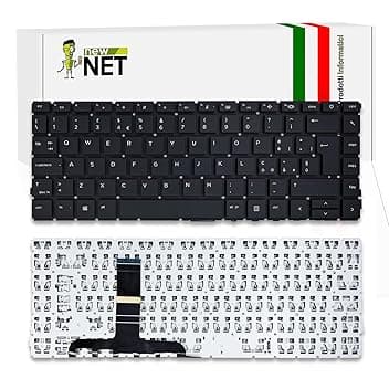 new net - Tastiera Compatibile con HP ProBook 440 G8, 440 G9, 445 G8, 445 G9, 445R G8, 640 G8, 640 G9, 645 G8, 645 G9 [Senza Frame - Colore Tasti Nero - Retroilluminata - Layout ITA]