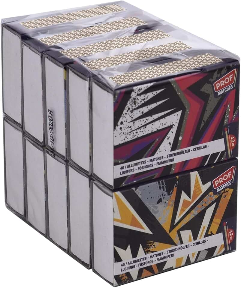 FIAMMIFERI CERINI ACCENDIFUOCO IN SCATOLA 400PZ (10 SCATOLE DA 40 PZ) H.4,2cm