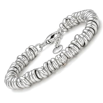 SAGA GIOIELLI BRACCIALE DONNA INTRECCIATO NODINI ACCIAIO DIVERSI COLORI